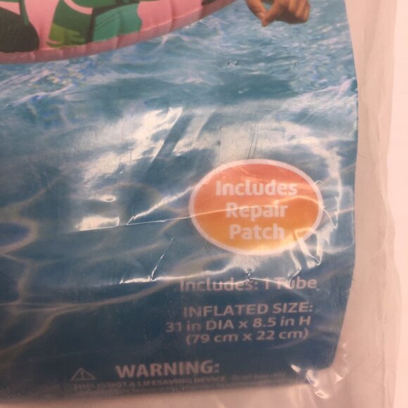 Play Day 31" Inner Tube Green Inflated Beach Pool Sea Fun Kids Summer Float - Picture 2 of 4